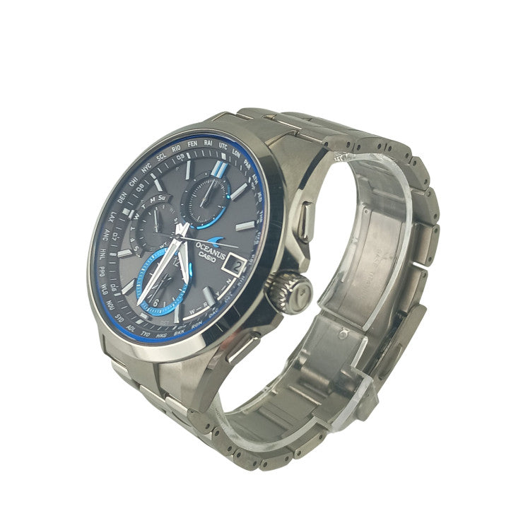 CASIO カシオ 腕時計 Classic Line オシアナス OCWT26001AJF ブラック文字盤 チタン メンズ アナログ 美品