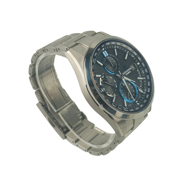 CASIO カシオ 腕時計 Classic Line オシアナス OCWT26001AJF ブラック文字盤 チタン メンズ アナログ 美品