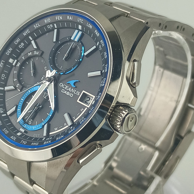 CASIO カシオ 腕時計 Classic Line オシアナス OCWT26001AJF ブラック文字盤 チタン メンズ アナログ 美品