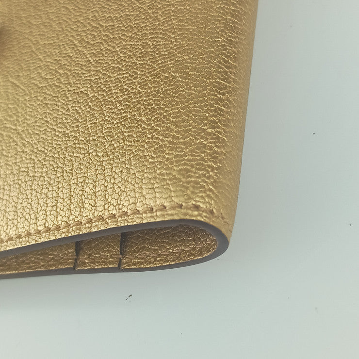 HERMES エルメス カードケース 名刺入れ MEDOR メドール 084864CP DORE ゴールド シャムキライト ユニセックス ゴールド金具 新古未使用展示品