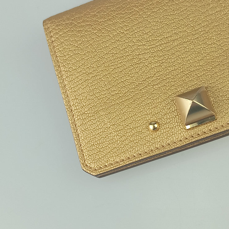 HERMES エルメス カードケース 名刺入れ MEDOR メドール 084864CP DORE ゴールド シャムキライト ユニセックス ゴールド金具 新古未使用展示品