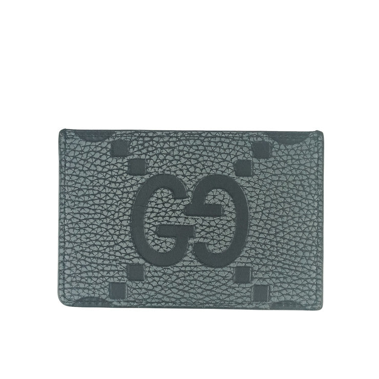 GUCCI グッチ カードケース 名刺入れ マキシGGカードケース 812681 グレー レザー ユニセックス 新品未使用展示品