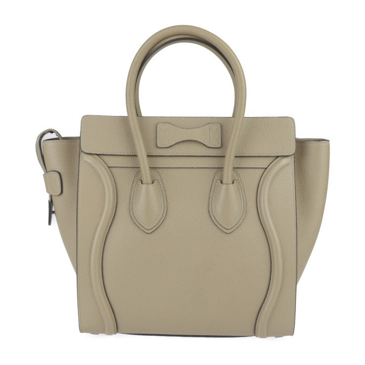 新古未使用展示品 CELINE セリーヌ ラゲージ マイクロ ショッパー ハンドバッグ 167793DRU カーフレザー ベージュ系 シルバー金具 トートバッグ