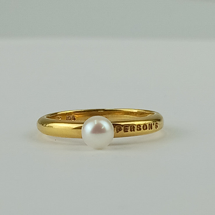 PERSON’S パーソンズ 指輪 パールリング - イエローゴールド K18 レディース 10号