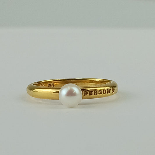 PERSON’S パーソンズ 指輪 パールリング - イエローゴールド K18 レディース 10号