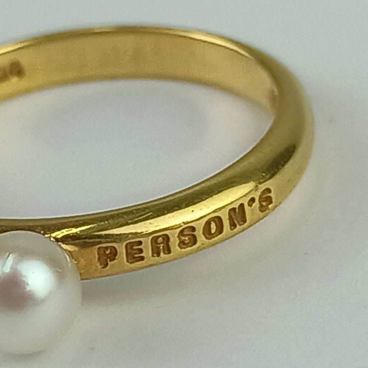 PERSON’S パーソンズ 指輪 パールリング - イエローゴールド K18 レディース 10号