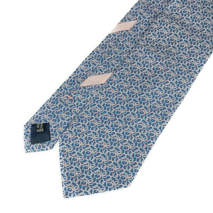 Salvatore Ferragamo サルヴァトーレ フェラガモ ネクタイ ネクタイ - ブルー系 ピンク系 シルク100％ メンズ 馬蹄柄 総柄