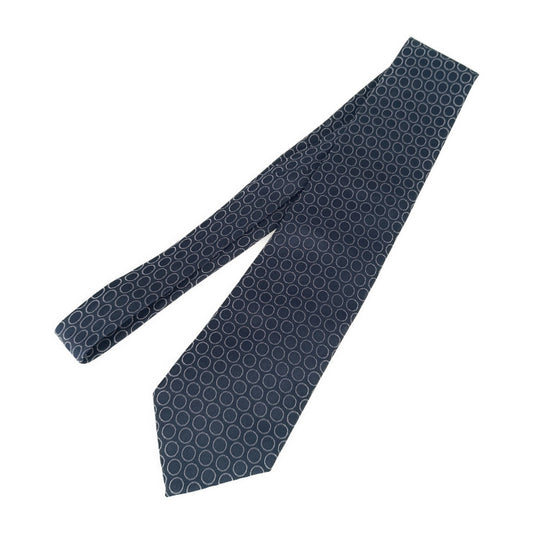 美品 Franco Spada フランコスパダ ネクタイ ネクタイ - ネイビー シルク100％ メンズ 総柄