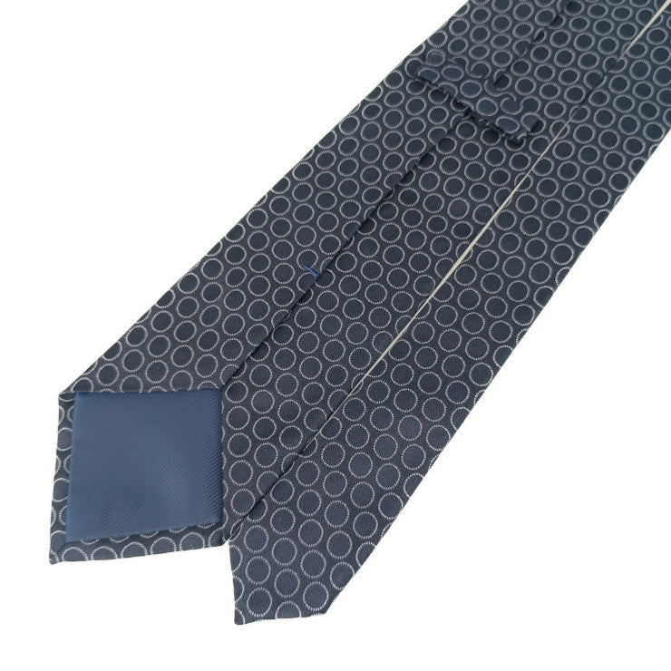 美品 Franco Spada フランコスパダ ネクタイ ネクタイ - ネイビー シルク100％ メンズ 総柄