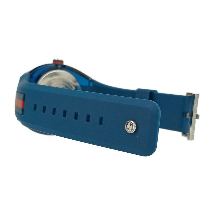超美品 GUCCI グッチ 腕時計 SYNC シンク YA137104 ブルー プラスチック ステンレス ラバー メンズ クオーツ