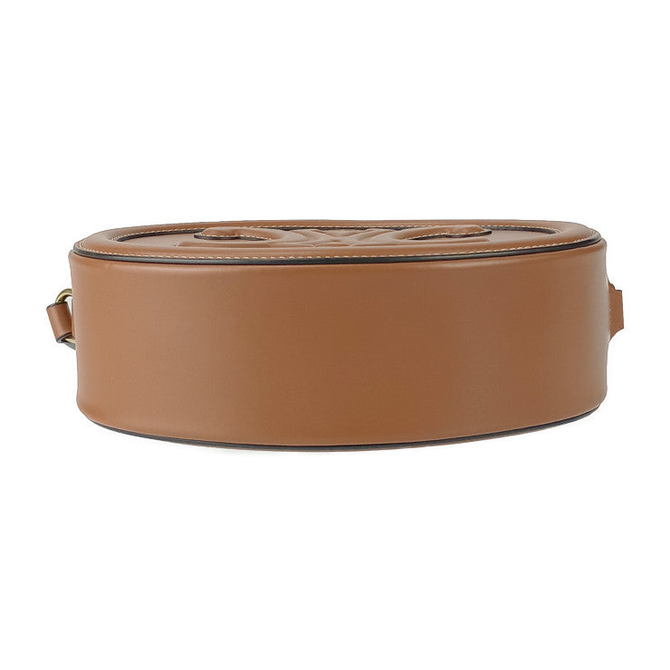 超美品 CELINE セリーヌ ショルダーバッグ キュイル トリオンフ オーバルバッグ 198603DXC 04LU/TAN ブラウン系 スムースカーフ レディース クロスボディバッグ