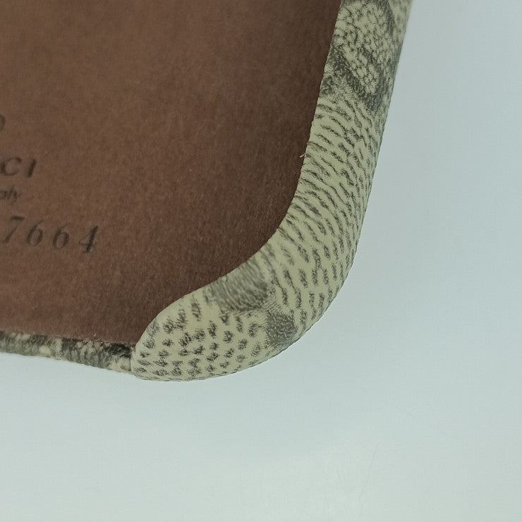 新品未使用展示品 GUCCI グッチ スマホカバー iPhone14ケース 753609 ベージュ＆エボニー GGスプリーム キャンバス ユニセックス