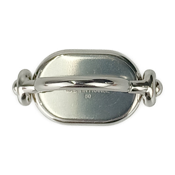 超美品 HERMES エルメス 指輪 リング オデッセイ - シルバー オレンジ メタル リザード レディース 約7号