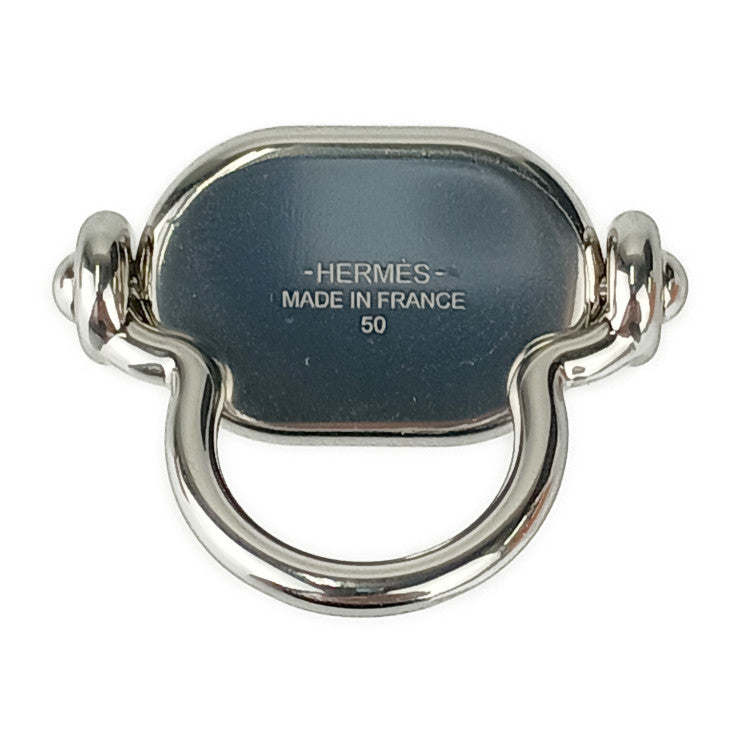 超美品 HERMES エルメス 指輪 リング オデッセイ - シルバー オレンジ メタル リザード レディース 約7号