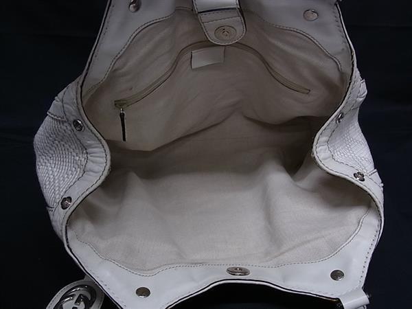 GUCCI グッチ ハンドバッグ グッチシマ ディアマンテ 211944 アイボリー ストロー×レザー レディース シルバー金具