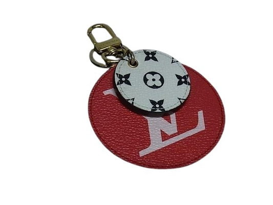LOUIS VUITTON ルイヴィトン キーホルダー モノグラム ポルトクレ イリュスト M67847 レッド系×ピンク系×アイボリー系 PVC レザー ユニセックス バッグチャーム ゴールド金具
