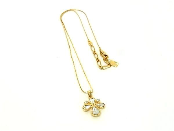 Yves Saint Laurent イヴサンローラン ペンダント ネックレス - ゴールド メタル ビジュー レディース ヴィンテージ 美品