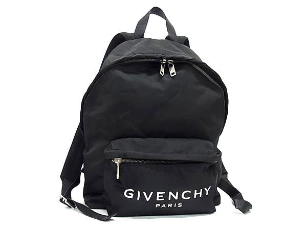 GIVENCHY ジバンシィ リュックサック アーバン バックパック BK500J ブラック ナイロン×レザー ユニセックス シルバー金具