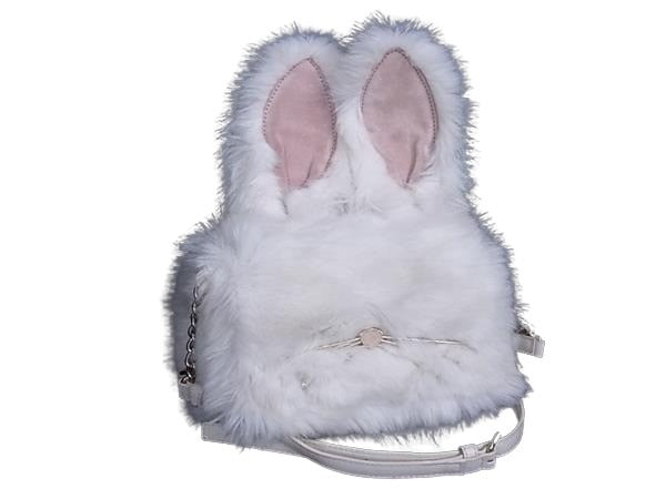 kate spade ケイトスペード バッグ メイク マジック ラビット ショルダー バッグ PXRU7353 ホワイト系 フェイクファー レザー レディース うさぎモチーフ チェーン ゴールド金具