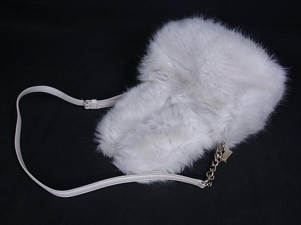 kate spade ケイトスペード バッグ メイク マジック ラビット ショルダー バッグ PXRU7353 ホワイト系 フェイクファー レザー レディース うさぎモチーフ チェーン ゴールド金具