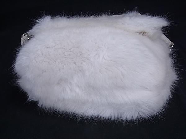 kate spade ケイトスペード バッグ メイク マジック ラビット ショルダー バッグ PXRU7353 ホワイト系 フェイクファー レザー レディース うさぎモチーフ チェーン ゴールド金具