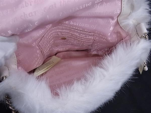 kate spade ケイトスペード バッグ メイク マジック ラビット ショルダー バッグ PXRU7353 ホワイト系 フェイクファー レザー レディース うさぎモチーフ チェーン ゴールド金具