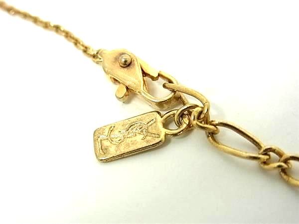 Yves Saint Laurent イヴサンローラン ネックレス YSL ロゴ ネックレス - ゴールド メタル レディース