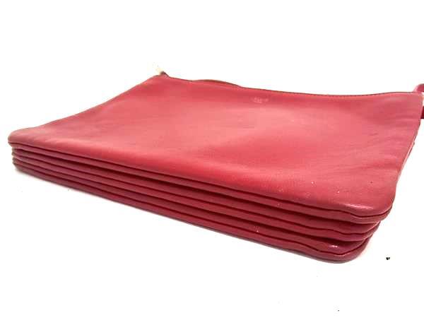 CELINE セリーヌ ショルダーバッグ トリオ ラージ - レッド系 レザー レディース 美品