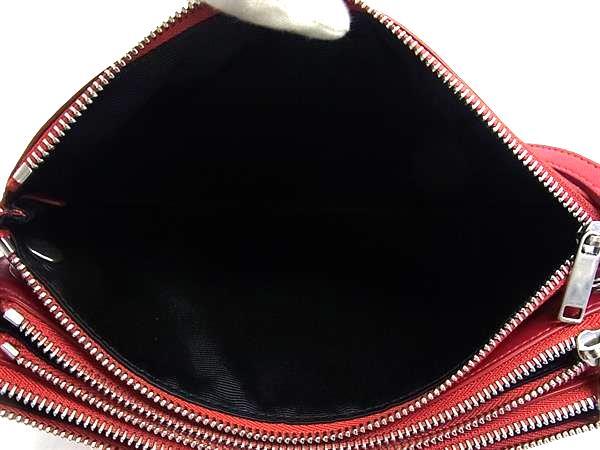 CELINE セリーヌ ショルダーバッグ トリオ ラージ - レッド系 レザー レディース 美品