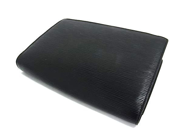 LOUIS VUITTON ルイヴィトン クラッチバッグ エピ ポシェット セリエ ドラゴンヌ M52612 ノワール レザー メンズ リストレット ゴールド金具