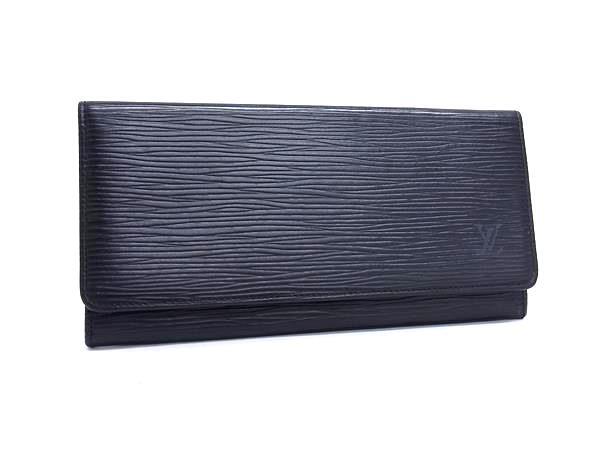 LOUIS VUITTON ルイヴィトン 長財布 エピ ポルトエン M63602 ノワール レザー メンズ 札入れ
