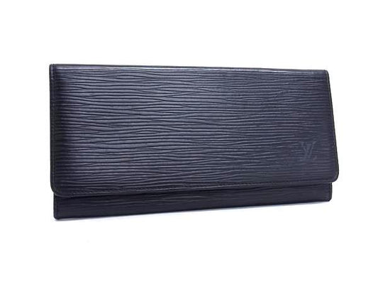 LOUIS VUITTON ルイヴィトン 長財布 エピ ポルトエン M63602 ノワール レザー メンズ 札入れ