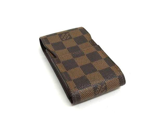 LOUIS VUITTON ルイヴィトン シガレットケース ダミエ エテュイ シガレット N63024 エベヌ PVC レザー ユニセックス 煙草ケース