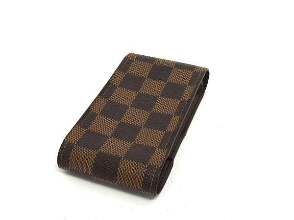 LOUIS VUITTON ルイヴィトン シガレットケース ダミエ エテュイ シガレット N63024 エベヌ PVC レザー ユニセックス 煙草ケース