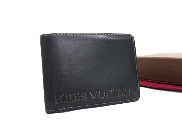 LOUIS VUITTON ルイヴィトン 二つ折り財布 キュイールベキア ポルトフォイユ ミュルティプル M95525 ノワール レザー メンズ 札入れ