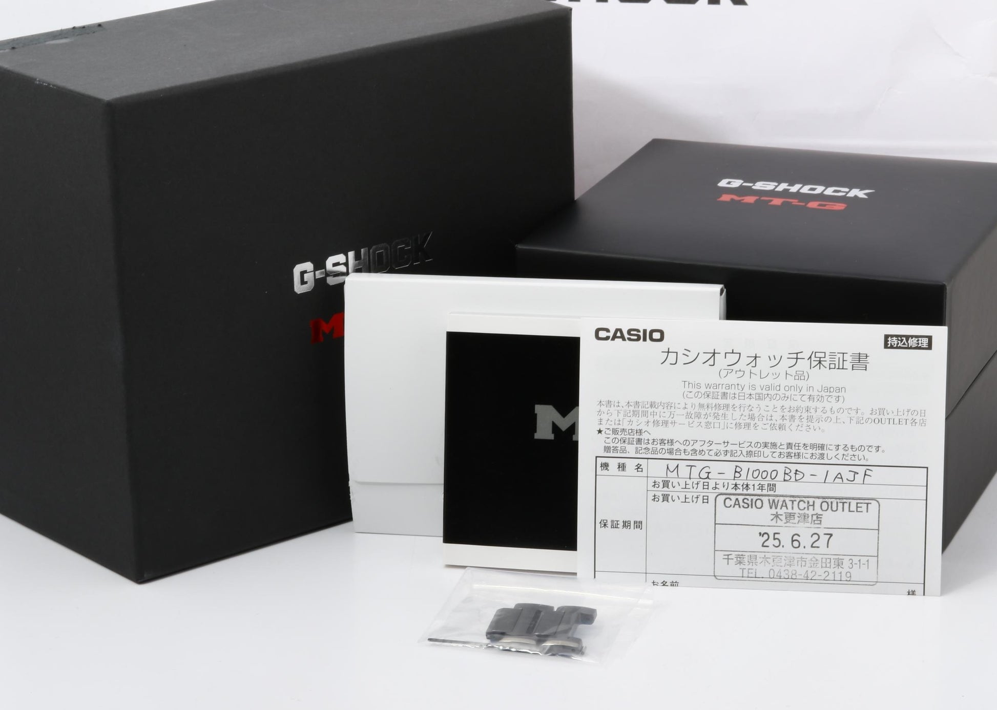 CASIO カシオ 腕時計 GSHOCK MTG MTGB1000 Series MTGB1000BD1AJF ブラック 樹脂／SS メンズ アナログ 超美品