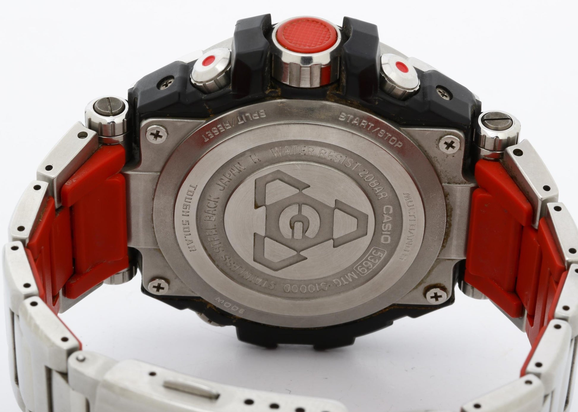 CASIO カシオ 腕時計 GSHOCK MTGS1000D1A4JF シルバー ブラック文字盤 レッド SS/樹脂 メンズ アナログ