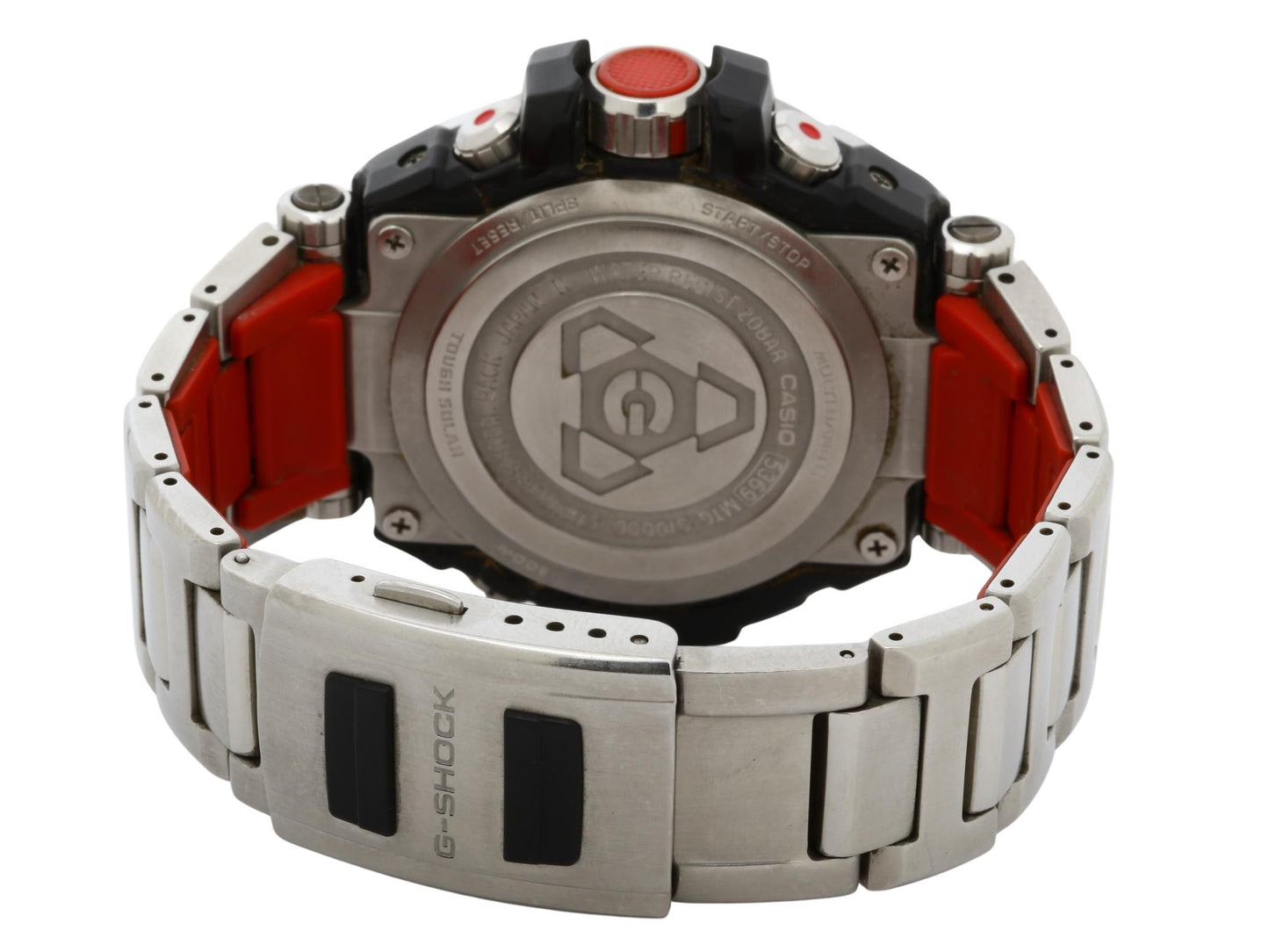 CASIO カシオ 腕時計 GSHOCK MTGS1000D1A4JF シルバー ブラック文字盤 レッド SS/樹脂 メンズ アナログ