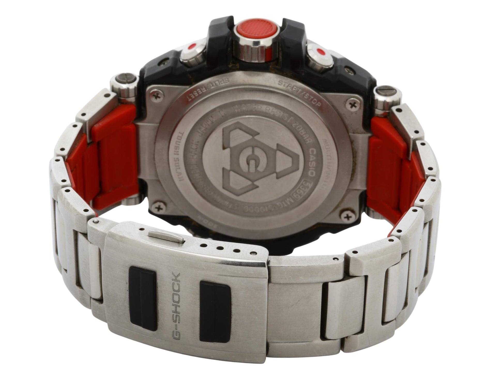 CASIO カシオ 腕時計 GSHOCK MTGS1000D1A4JF シルバー ブラック文字盤 レッド SS/樹脂 メンズ アナログ