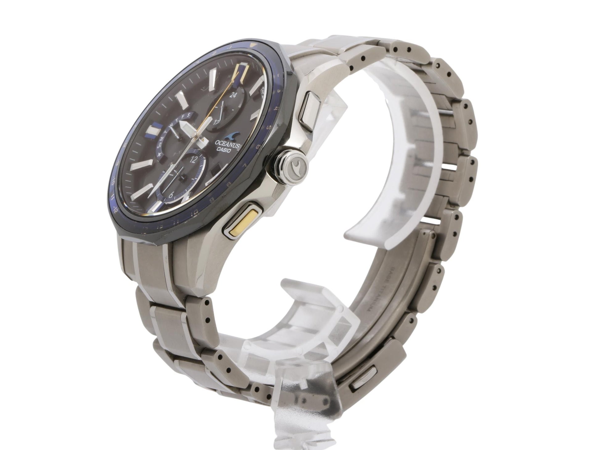 CASIO カシオ 腕時計 オシアナス OCWG2000G1AJF ブラック文字盤 シルバー チタン メンズ アナログ 美品