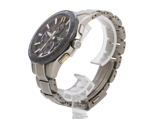 CASIO カシオ 腕時計 オシアナス OCWG2000G1AJF ブラック文字盤 シルバー チタン メンズ アナログ 美品