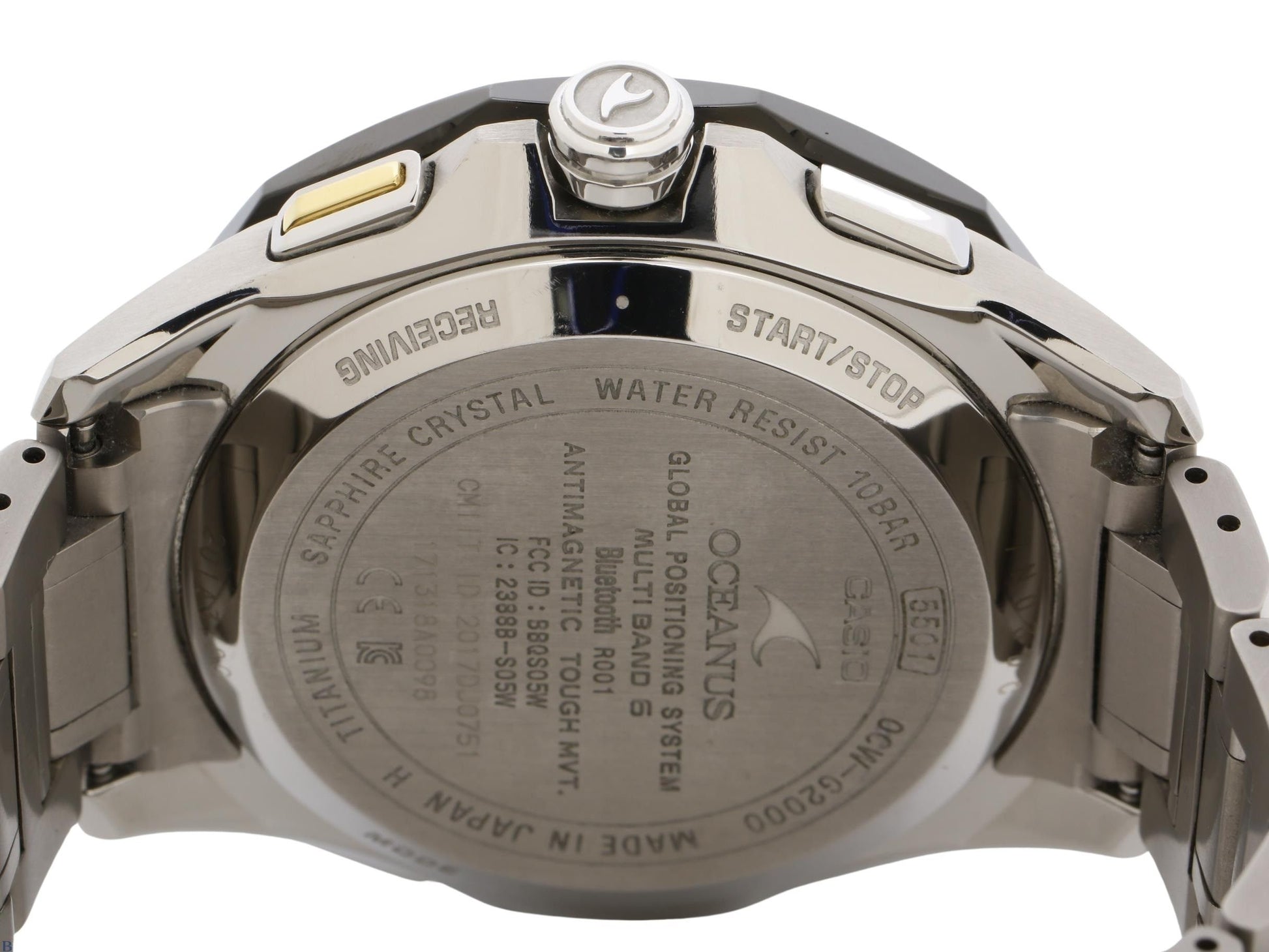 CASIO カシオ 腕時計 オシアナス OCWG2000G1AJF ブラック文字盤 シルバー チタン メンズ アナログ 美品