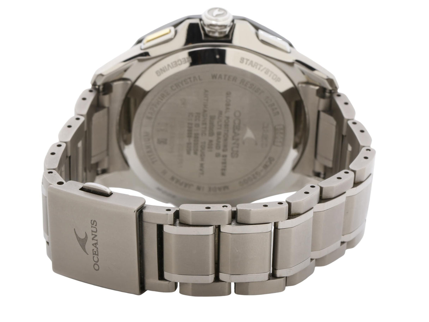 CASIO カシオ 腕時計 オシアナス OCWG2000G1AJF ブラック文字盤 シルバー チタン メンズ アナログ 美品