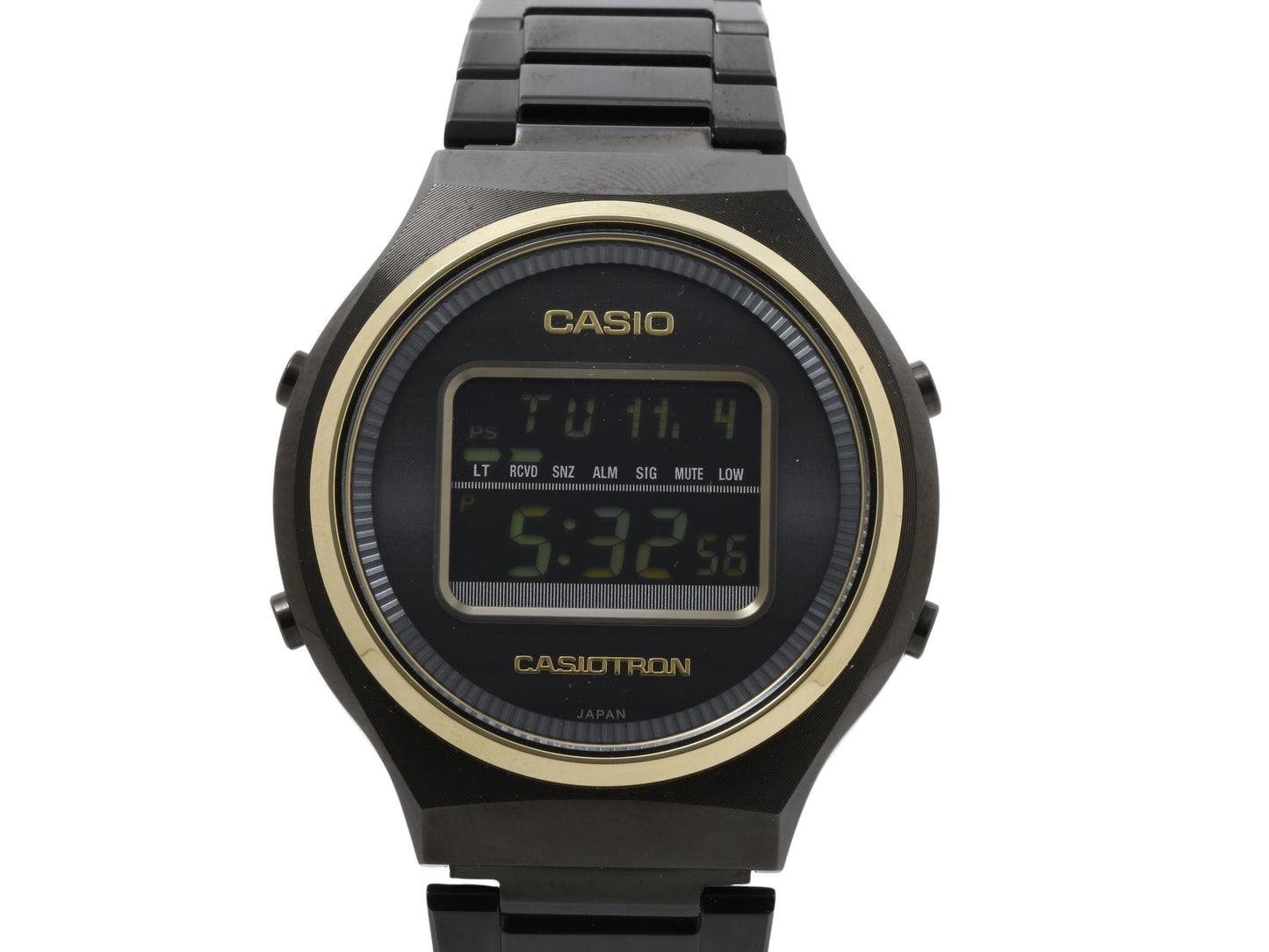 CASIO カシオ 腕時計 カシオトロン TRN50ZE1AJR ブラック ゴールド SS メンズ カシオウオッチ50周年記念モデル デジタル 超美品