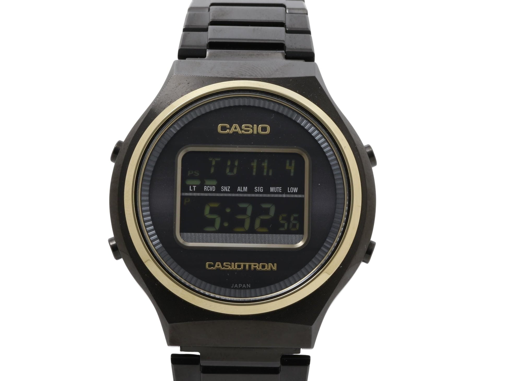 CASIO カシオ 腕時計 カシオトロン TRN50ZE1AJR ブラック ゴールド SS メンズ カシオウオッチ50周年記念モデル デジタル 超美品