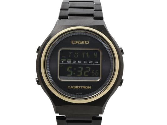 CASIO カシオ 腕時計 カシオトロン TRN50ZE1AJR ブラック ゴールド SS メンズ カシオウオッチ50周年記念モデル デジタル 超美品