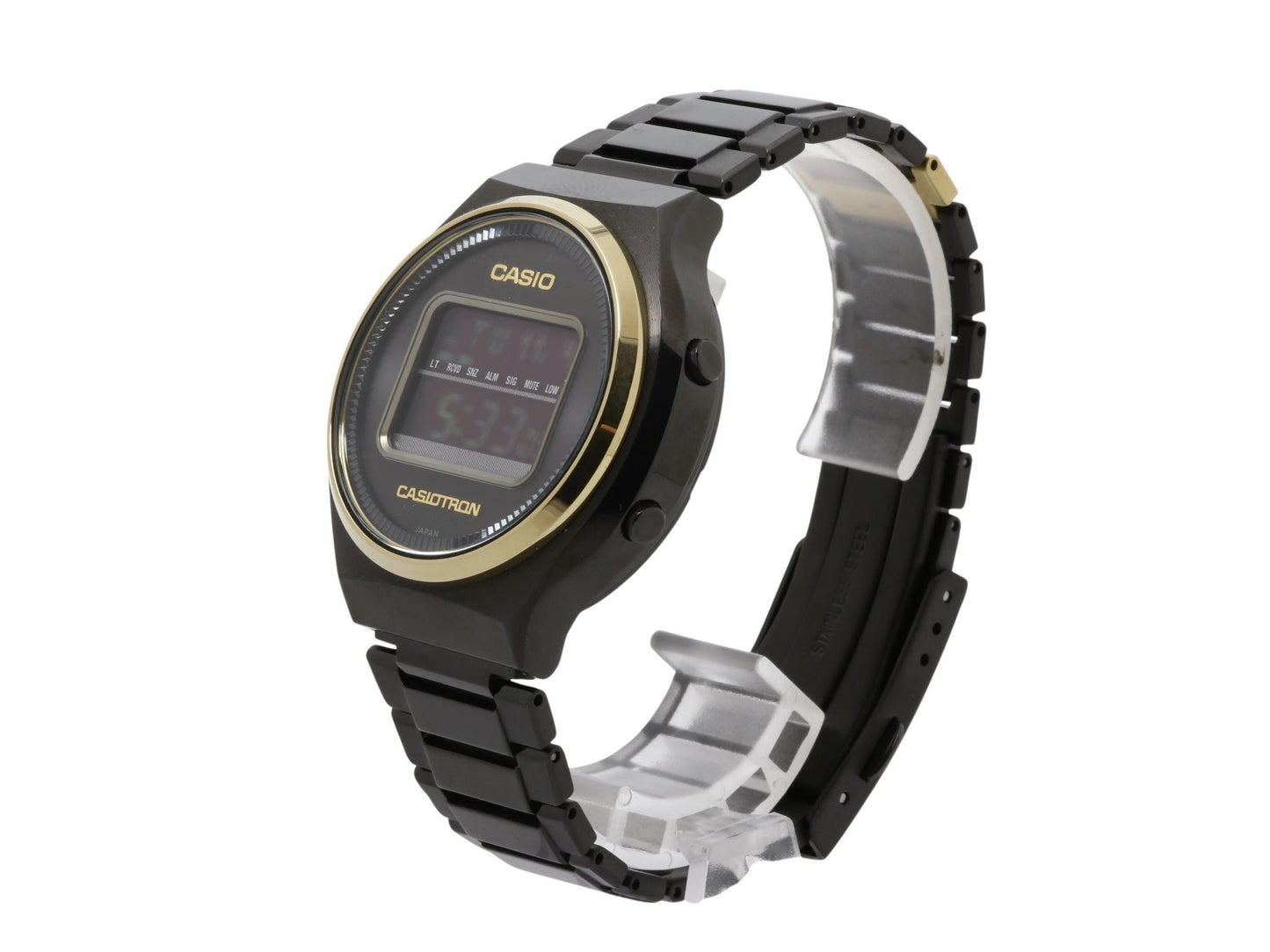 CASIO カシオ 腕時計 カシオトロン TRN50ZE1AJR ブラック ゴールド SS メンズ カシオウオッチ50周年記念モデル デジタル 超美品