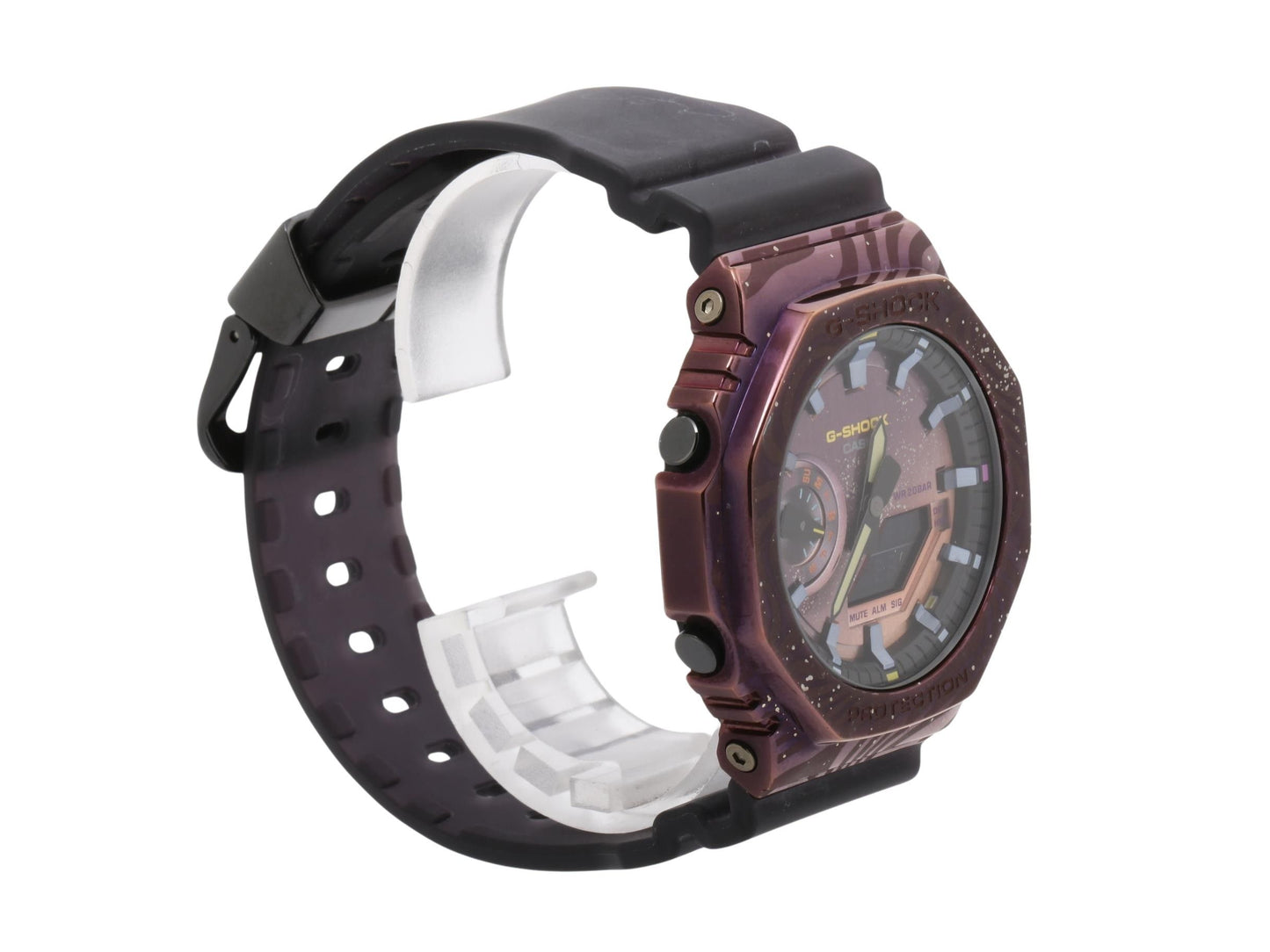 CASIO カシオ 腕時計 GSHOCK ANALOGDIGITAL 2100 Series GM2100MWG1AJR パープル SS/樹脂 メンズ ミルキーウェイギャラクシー 天の川銀河 アナデジ 美品