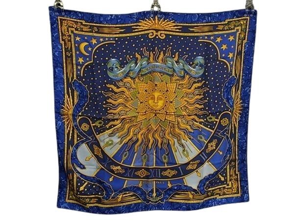 HERMES エルメス スカーフ カレ90 マルチカラー シルク100% レディース CARPE DIEM 今日一日を楽しむ