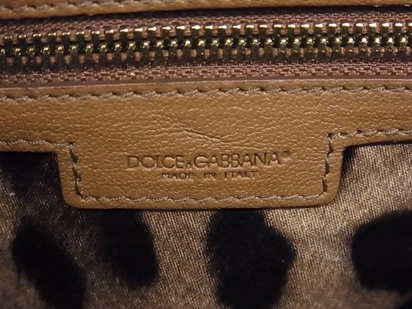 DOLCE＆GABBANA ドルチェアンドガッバーナ ハンドバッグ ブラウン系 パイソン ストロー レディース カデナ 2WAY ゴールド金具